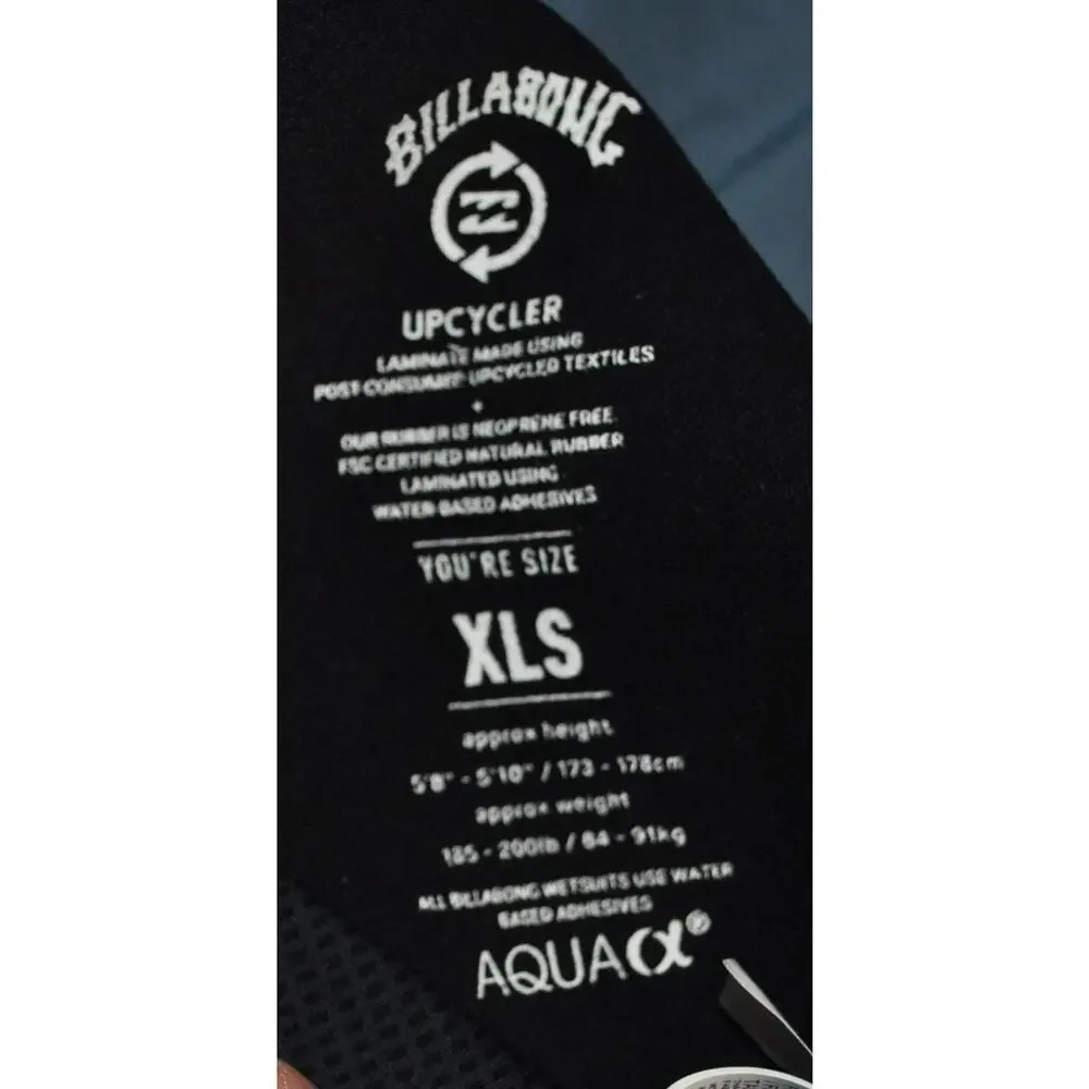 Billabong Revolution Natural Zipperless 4/3 Full Wetsuit Size XLS NEW With Tags
